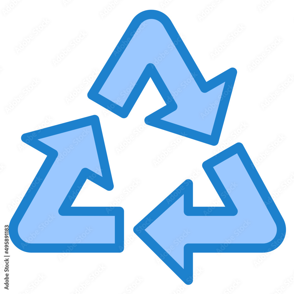 recycle blue style icon recycle blue style icon