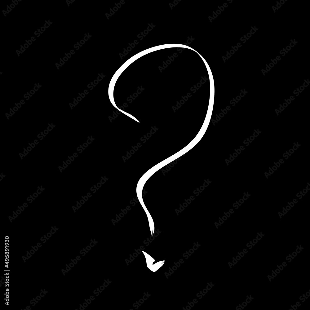 A drawn question mark. Question symbol. Hand-drawn interrogation icons or a sketch for questions. Illustration with doodles. A drawn question mark. Question symbol. Hand-drawn interrogation icons or a sketch for questions. Illustration with doodles.