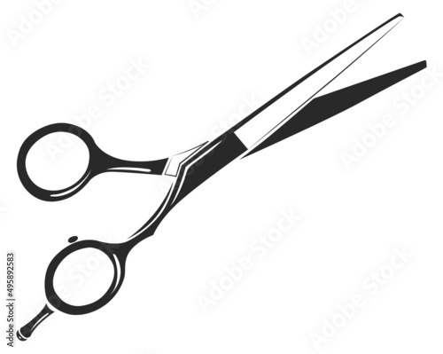 Hairdresser scissors icon. Hair cutting service symbol