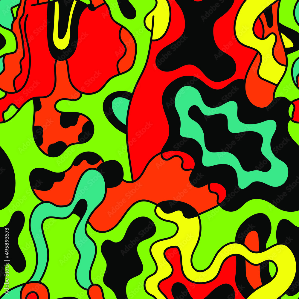 Unusual seamless psychedelic artwork with abstract patterns Unusual seamless psychedelic artwork with abstract patterns