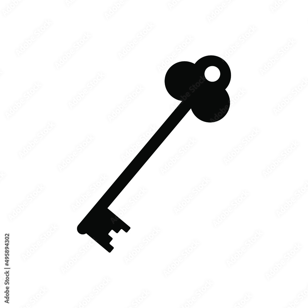 key icon vector. padlocks, door locks, etc. simple flat shape key icon vector. padlocks, door locks, etc. simple flat shape