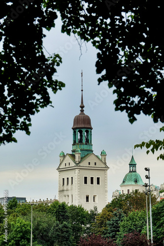 church in the park , image taken in stettin szczecin west poland, europe
