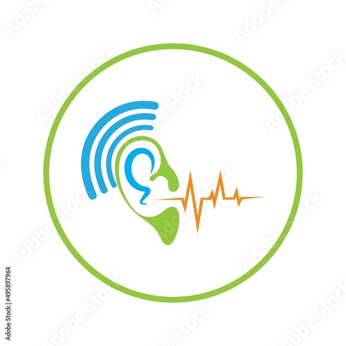 Hearing care Logo Template icon vector design