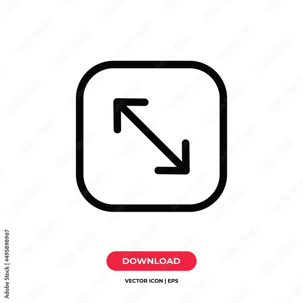 Expand icon vector. Maximize sign Expand icon vector. Maximize sign