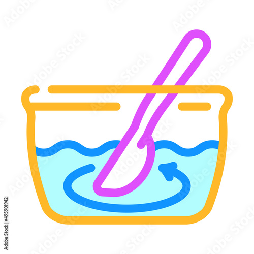 mixing ingredient of dumpling color icon vector. mixing ingredient of dumpling sign. isolated symbol illustration