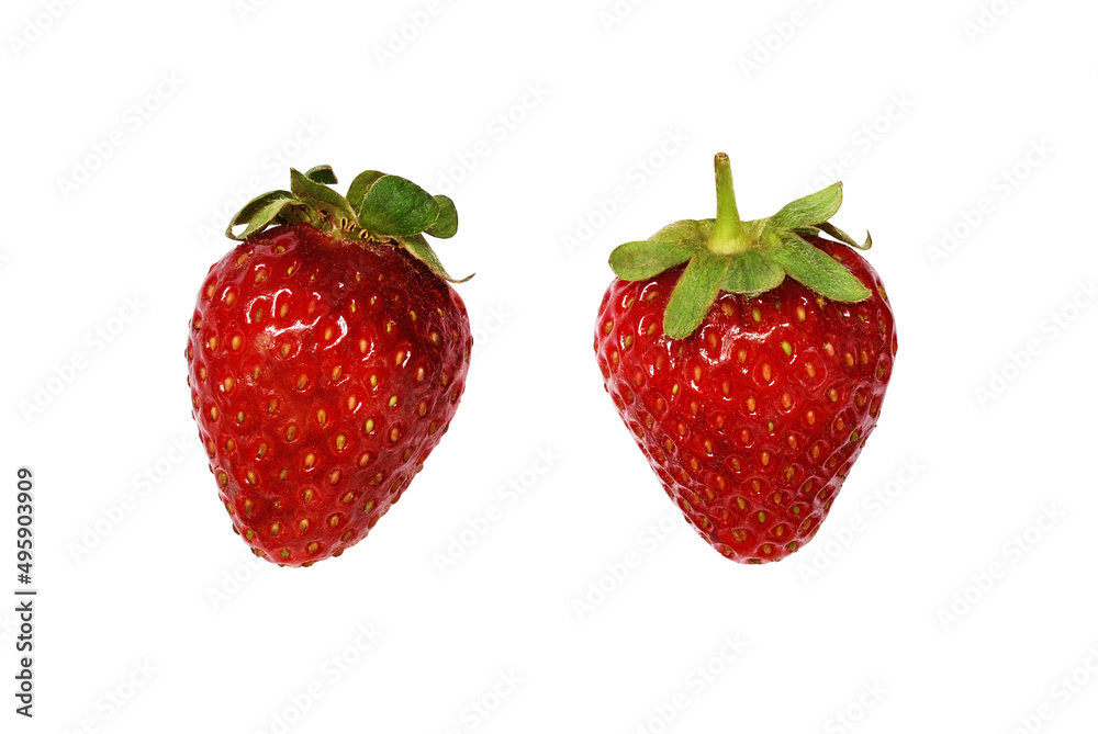 Set of red ripe strawberries Set of red ripe strawberries