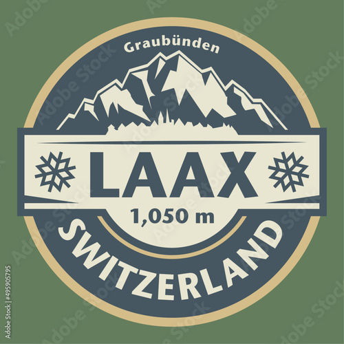 Emblem with the name of Saalbach-Hinterglemm, Austria