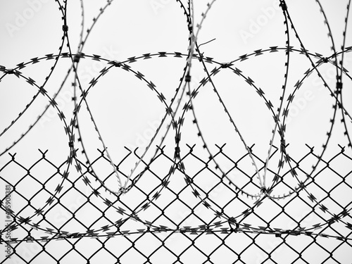 barbed wire used for border security