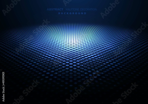 Abstract tech design of halftone decoration template.
