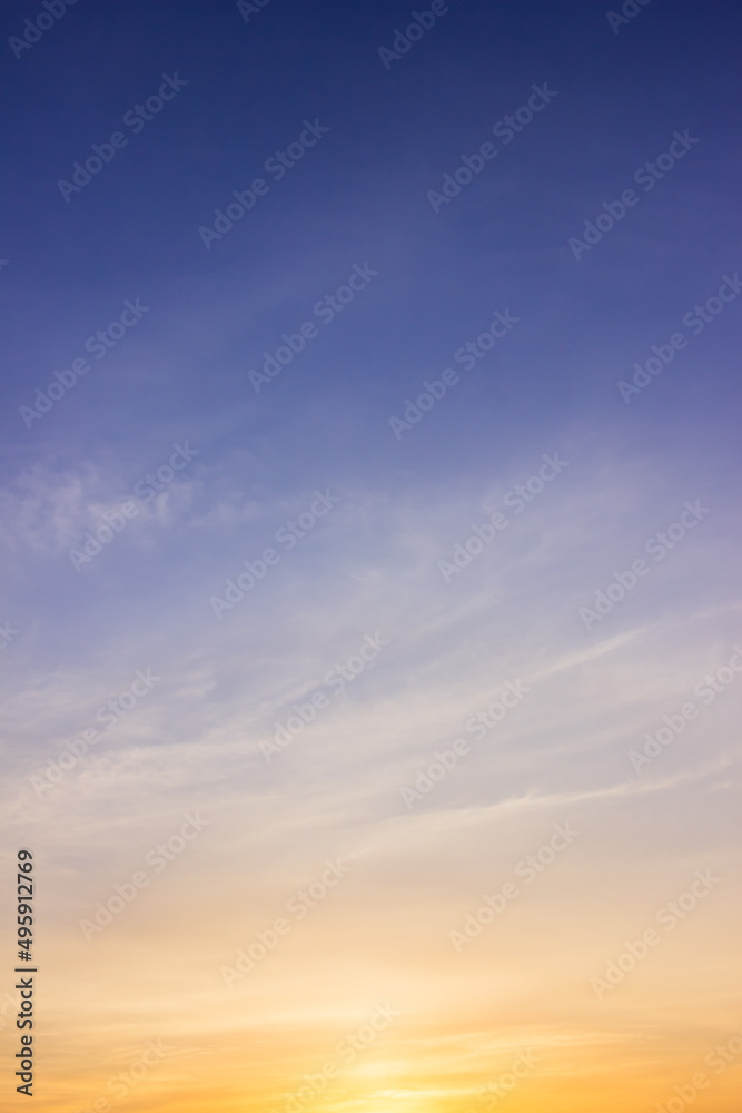 sunset sky vertical with sunlight clouds