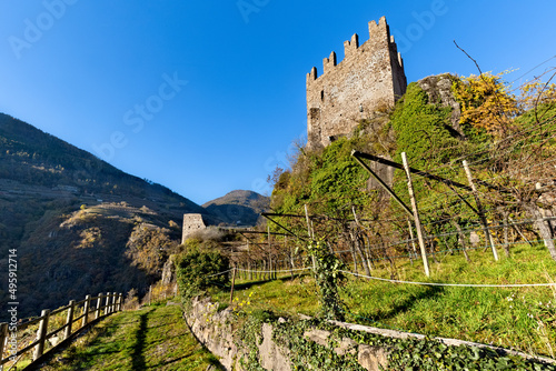 The medieval castle of Segonzano. Cembra valley, Trento province, Trentino Alto-Adige, Italy, Europe.