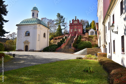 Ostrov castle park, Virgin Mary of Einsiedeln's chapel and Chapel of St. Florian