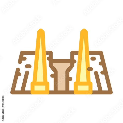 luxor egypt city color icon vector. luxor egypt city sign. isolated symbol illustration