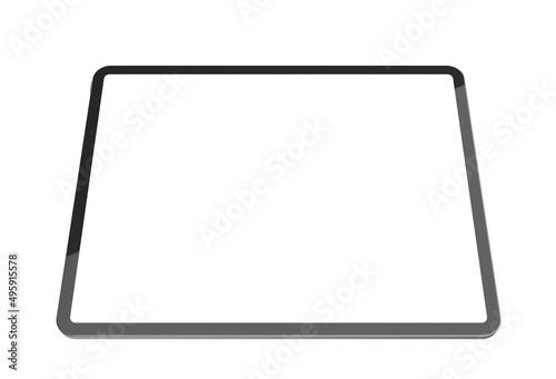 Tablet  similar to Apple iPad Pro 12.9 perspective view mockup isolated on white background