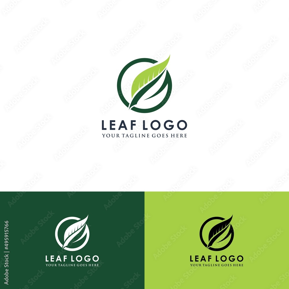 Logos of green Tree leaf ecology nature element vector Logos of green Tree leaf ecology nature element vector