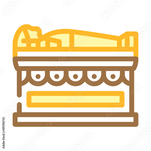 sarcophagus pharaoh color icon vector. sarcophagus pharaoh sign. isolated symbol illustration