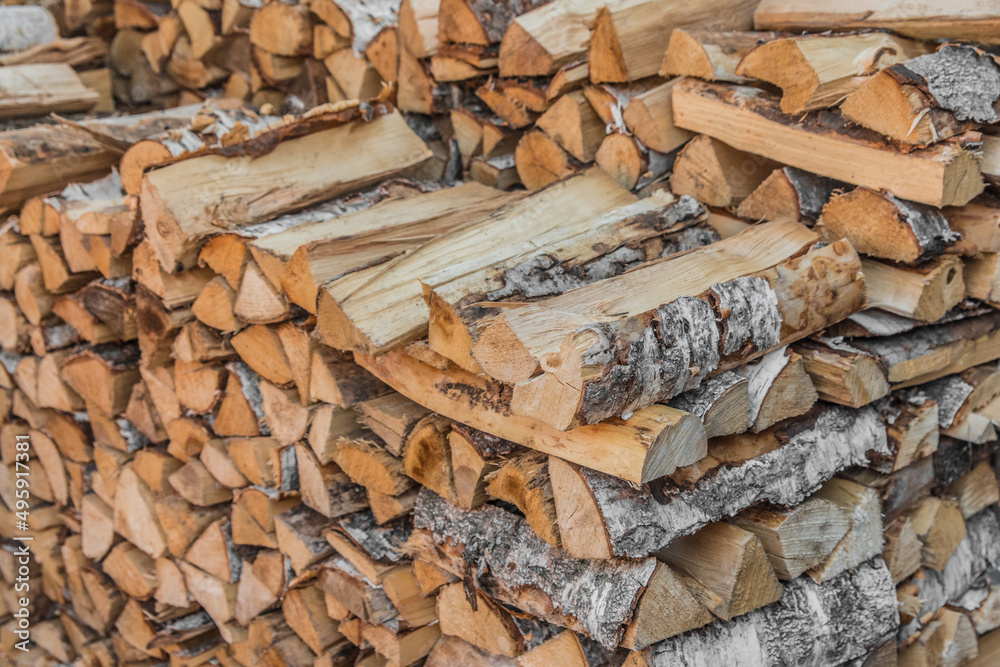 Firewood Stack Storage Wood Materials Chopped Tree Rural Pile Firewood Stack Storage Wood Materials Chopped Tree Rural Pile