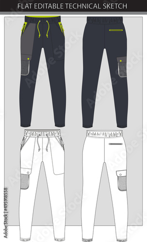 Sports jogger flats ketch vector file