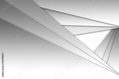 Abstract white and grey background basic geometric overlaps with shadow for modern style background.
