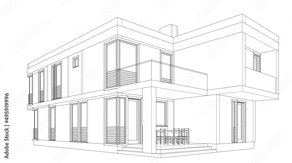 sketch of house sketch of house