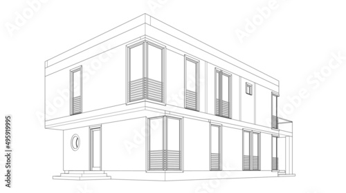 sketch of house