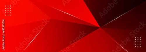 Abstract low triangular modern pattern polygonal red pattern banner template 