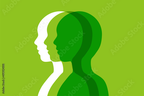 人 心理 脳 頭 シルエット ベクター AI