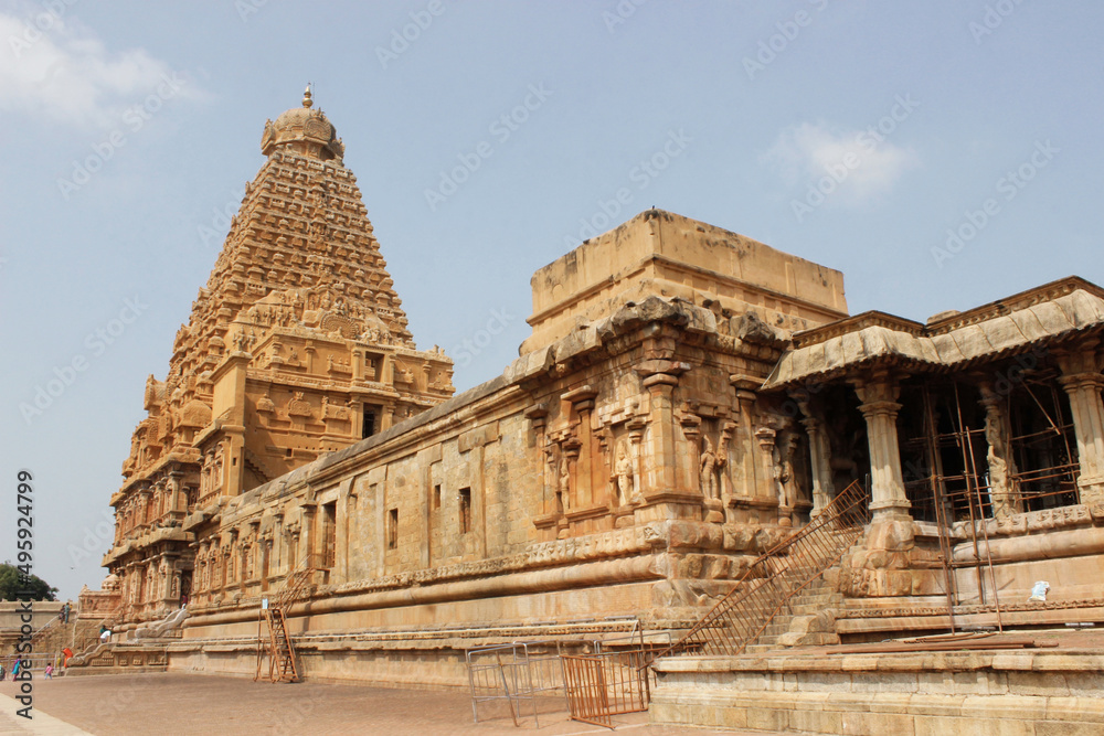 Landscape of Thanjavur Brihadisvara Temple in Tanjore Tamilnadu , India