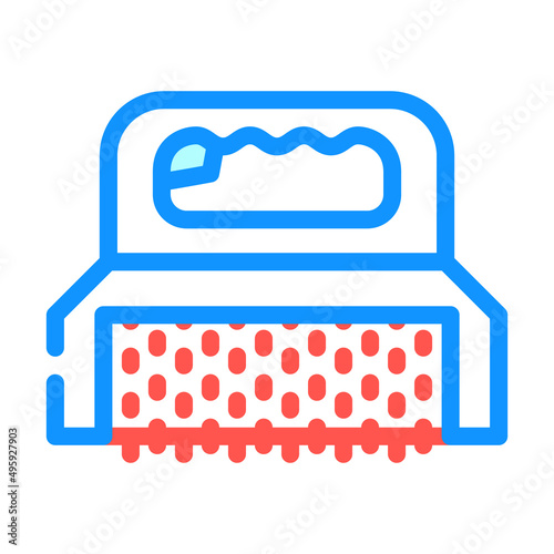 manual skinning machine color icon vector. manual skinning machine sign. isolated symbol illustration