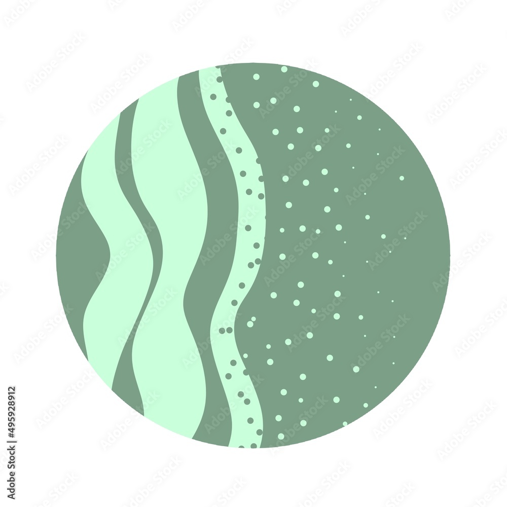 Cute doodle green circle set. Icon collection on White background. Cute doodle green circle set. Icon collection on White background.