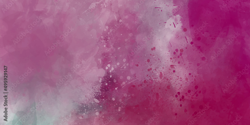 Abstract hand drawn pink watercolor background with powder splash. pink watercolor wet wash splash isolated on white background template vector illustration. Fantasy pink digital watercolor art. Abstract hand drawn pink watercolor background with powder splash. pink watercolor wet wash splash isolated on white background template vector illustration. Fantasy pink digital watercolor art.