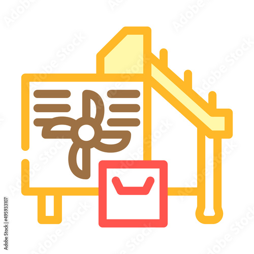 machines for grinding, bacon cutters color icon vector. machines for grinding, bacon cutters sign. isolated symbol illustration