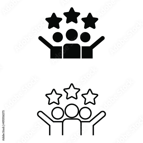 Star icon vector set. rating illustration sign collection. ranking symbol. assessment logo.