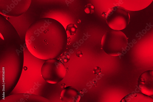 abstract liquid circles background. 3D bubble texture. trendy fluid gradient for design, template, and copy space