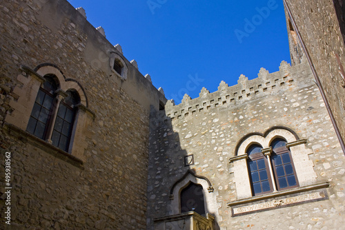 Patio of Palazzo Corvaja in Taormina, Sicily, Italy photo