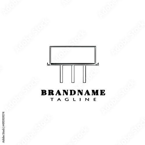 hoarding logo cartoon icon design template black isolated vector illustration