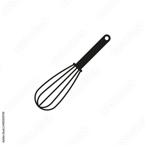 Icon of the whisk for whipping. Simple flat vector illustration on a white background