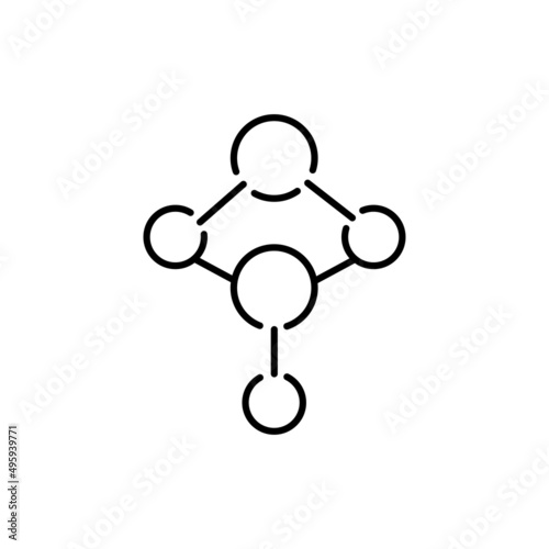 Calcium formule color line icon. Pictogram for web page