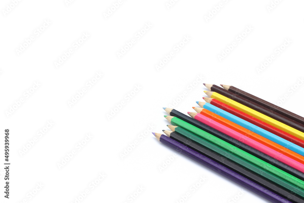An image of set of color pencils An image of set of color pencils
