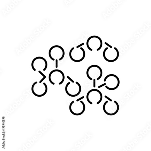 Peptide formule color line icon. Pictogram for web page