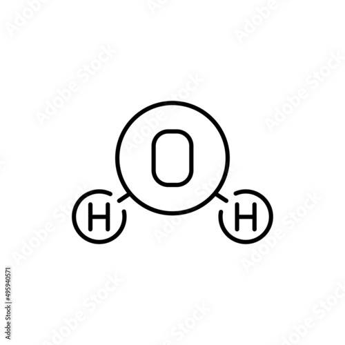 Water formule color line icon. Pictogram for web page