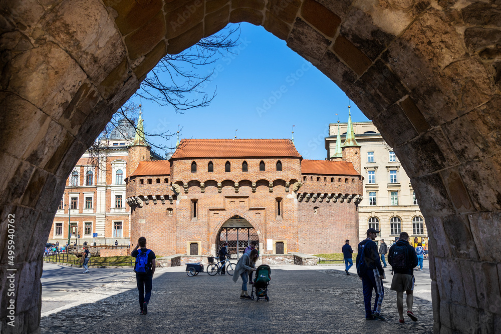 gothic Bastion, Old town, Kraków, (UNESCO), Poland