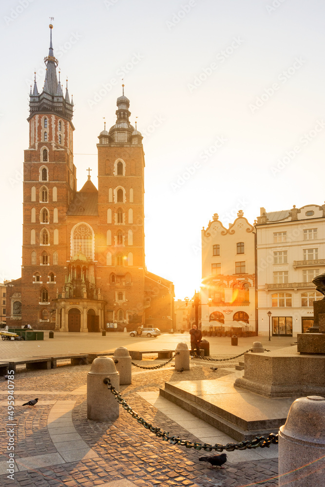 St. Mary's Basilica on the Main square, Kraków, (UNESCO), Poland