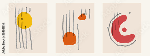 Abstract vector watercolor shapes in different colors. Creative color doodle art header set with different shapes and textures. Collage. vector illustration from different objects