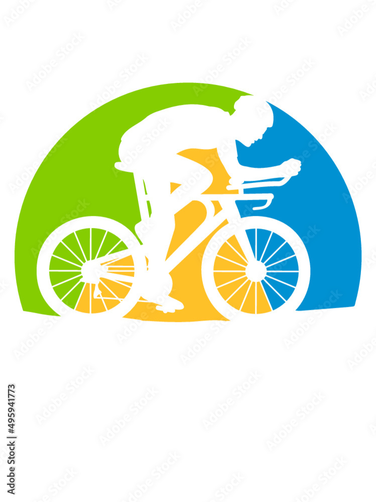 Fototapeta premium Silhouette Sonnenuntergang Biker 