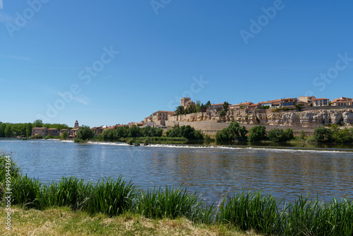 Cityscape of Zamora and Duero river. Castilla y León. Spain