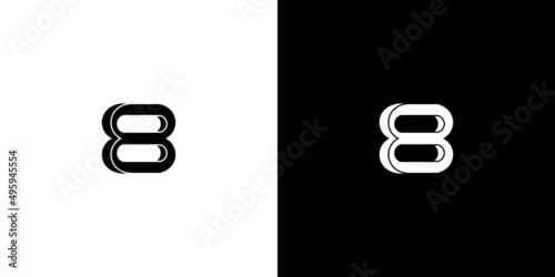 Unique and modern number 8 logo design 2