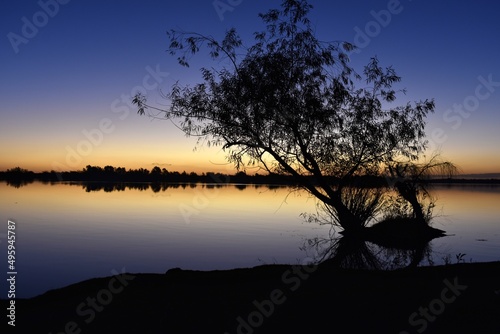 sunset on the lake