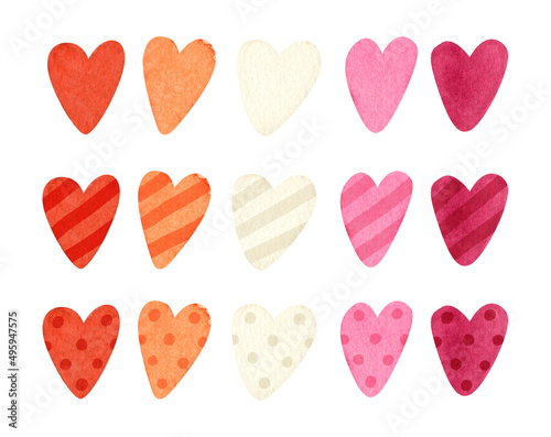 Lesbian pride - watercolor clipart. LGBT pride month art, Rainbow hearts clipart for pride stickers, posters, cards.
