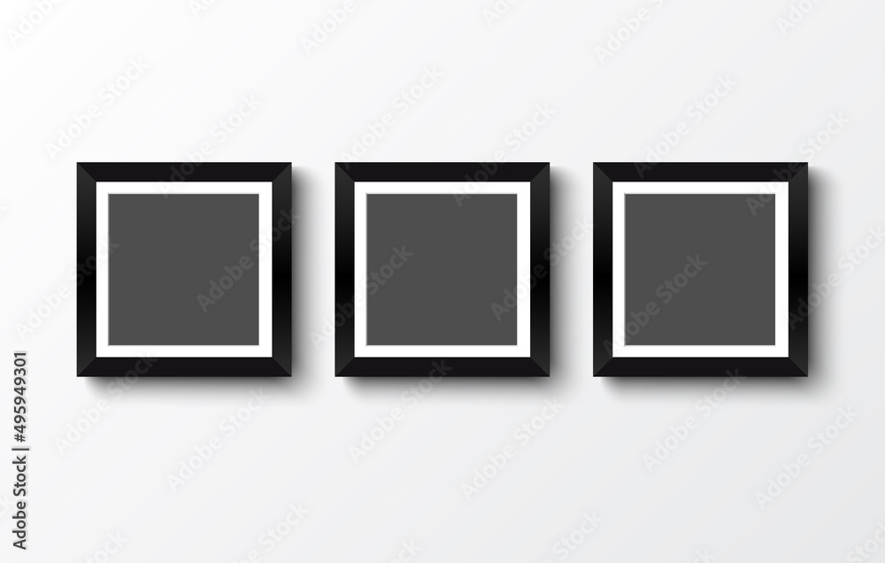 blank photo frame on the wall.vector design Element illustration blank photo frame on the wall.vector design Element illustration